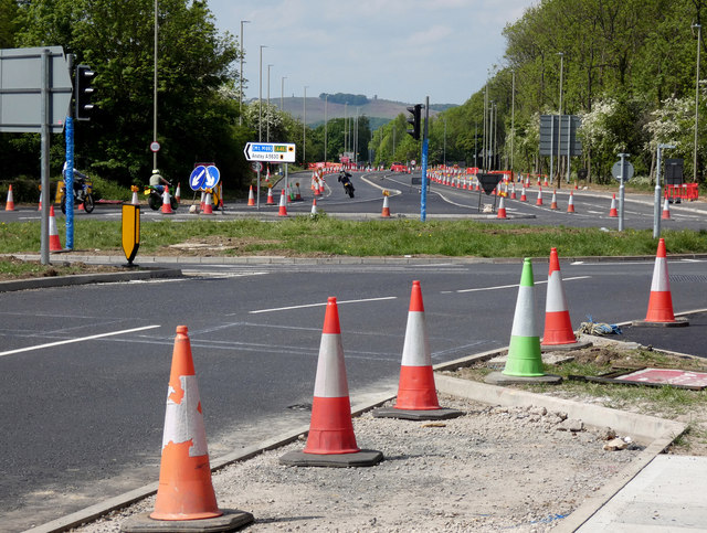 Roadworks Along The A5630 Anstey Lane © Mat Fascione Cc-by-sa/2.0 ...