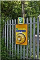 Monk Soham: Defibrillator situated outside Jewsons