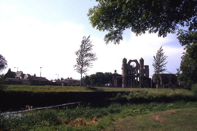 Ruins of Elgin Cathedral from Landshut Bridge by Colin Park