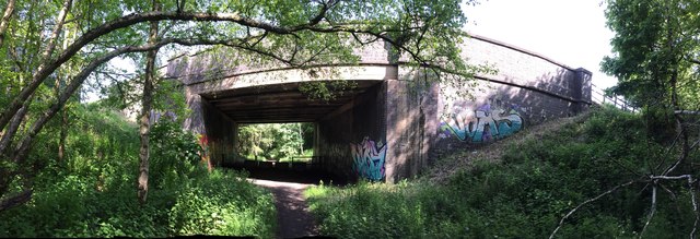 Crossing under A5 by rail (trackbed)