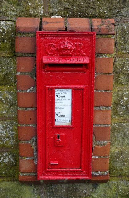 George V postbox on Gaol Butts, Eccleshall