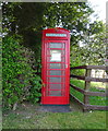 K6 telephone box on, East Lutton