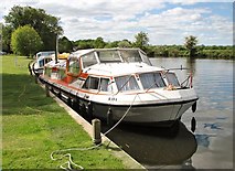 TG2906 : 'Alpha Lady' moored at Bramerton Common by Evelyn Simak