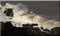 SX9364 : Breaking wave, Anstey's Cove by Derek Harper