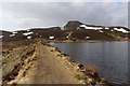NN9462 : Dam, Loch a' Choire by Graeme Yuill