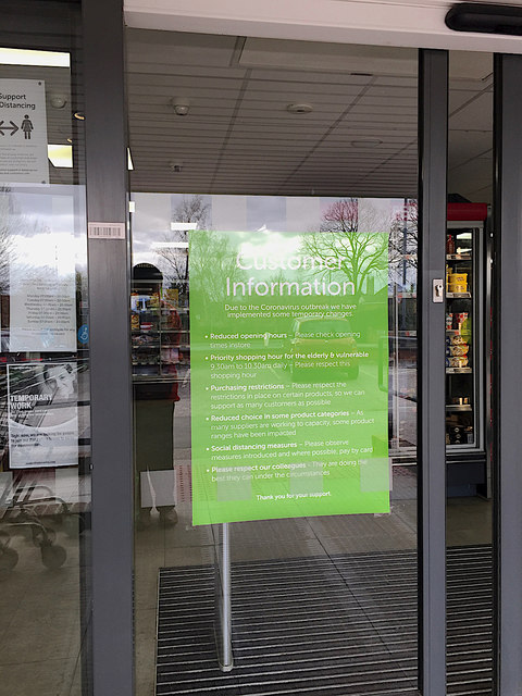 Customer Information, Co-operative Food store, Millers Road, Warwick