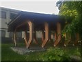 Wooden shelter in Middlesex University