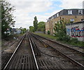 Railway towards Hampton Court station