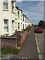 House facades in Roseland Crescent, Heavitree, Exeter