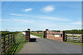 SP5517 : New Gates to Holts Farm by Des Blenkinsopp