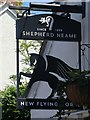TR0546 : New Flying Horse Inn sign by Oast House Archive