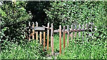 TQ0122 : Gate of a secluded house in the woods by Ian Cunliffe