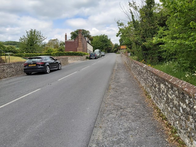 Road in Glynde in East Sussex