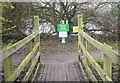 Over Footbridge to Lake at Spade Oak