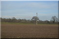 Farmland between railway and A51