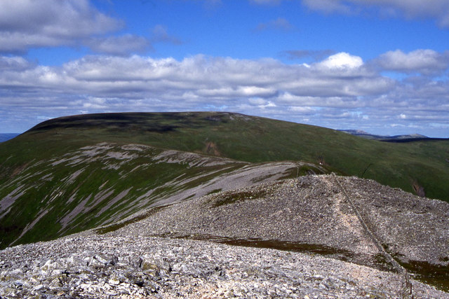 The ridge northeast from Creag Leacach