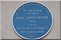 ST5910 : Blue Plaque, Yetminster Station by N Chadwick