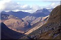 NN2349 : Allt Coire Ghiubhasan and Glen Etive hills by Jim Barton