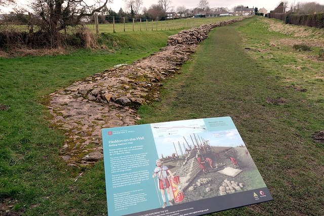 New signs for Hadrian's Wall, Heddon on the Wall