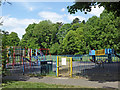 SO9095 : Muchall Park playground still locked, Wolverhampton by Roger  Kidd