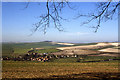 Ogbourne St Andrew as seen from Poulton Downs