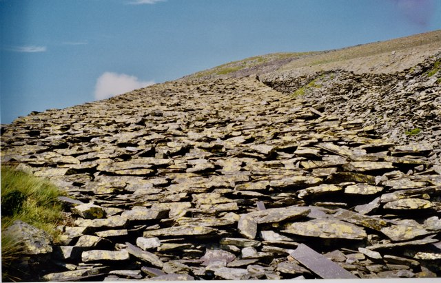 The unfinished tenth pitch of the C incline at Dinorwig Quarry