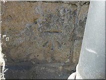 SU1659 : Ordnance Survey Cut Benchmark, Old School Hall, Pewsey by Walking Moonraker