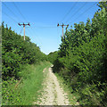 TL5748 : Power lines and The Roman Road by John Sutton