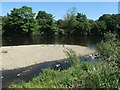 Shingle islet in the River Calder