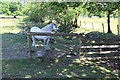 Stile on field footpath to Manmoel Road