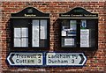 Road signs and noticeboards in Rampton