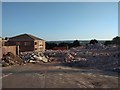 Rubble at demolition of Exeter Deaf Academy