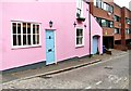 Pink cottage on the corner of Ten Bell Lane