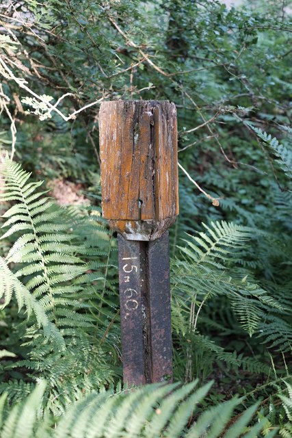 Distance marker post on the Mineral Loop