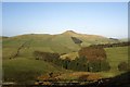 Lower Know Wood and view towards Shutlingsloe from track near Heild End Farm