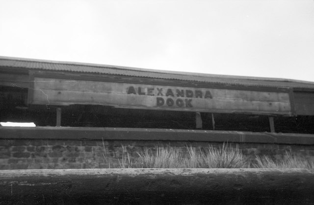 Name board, Alexandra Dock Station, Liverpool  1964