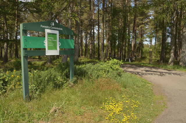 Closed Entrance to Skelbo Wood Car Park during Lockdown, Sutherland