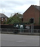 ST3288 : Dark green cabinet on a Maindee corner, Newport by Jaggery