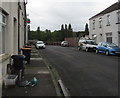 Wheelie bins and cars, Bond Street, Newport