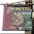 Lion Hotel pub sign, Broseley