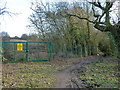 Entrance to M25 balancing pond compound