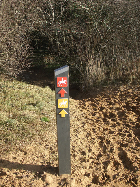 Waymarks  for horseriders by Candleston Castle