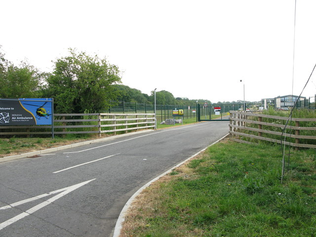 Entrance to Wiltshire Air Ambulance headquarters