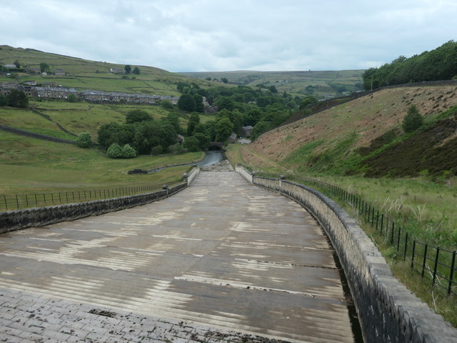 Butterley reservoir spillway, dropping 34 metres