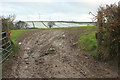 Field entrance by lane to Moortown