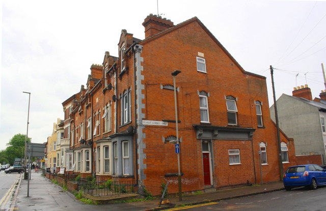 Houses on Aylestone Road at Filbert Street East junction