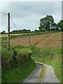 Lane to Upper Dinchope in Shropshire