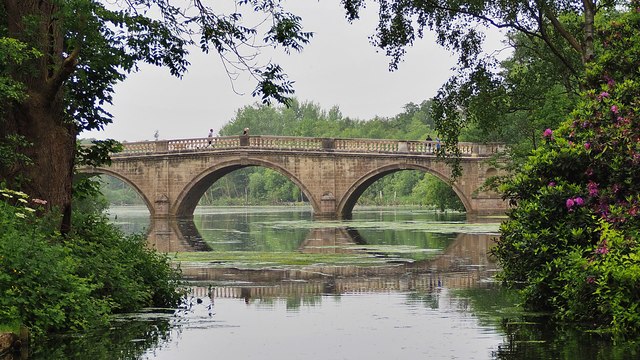 The newly restored Clumber Bridge 