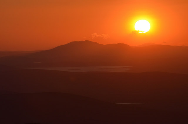 Summer Solstice Sunset from Ben Uarie, Scottish Highlands