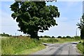 Hitcham: Bury Road and the track on the left leading to Brown